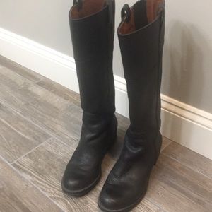 Lucky Brand black leather boots- size 8